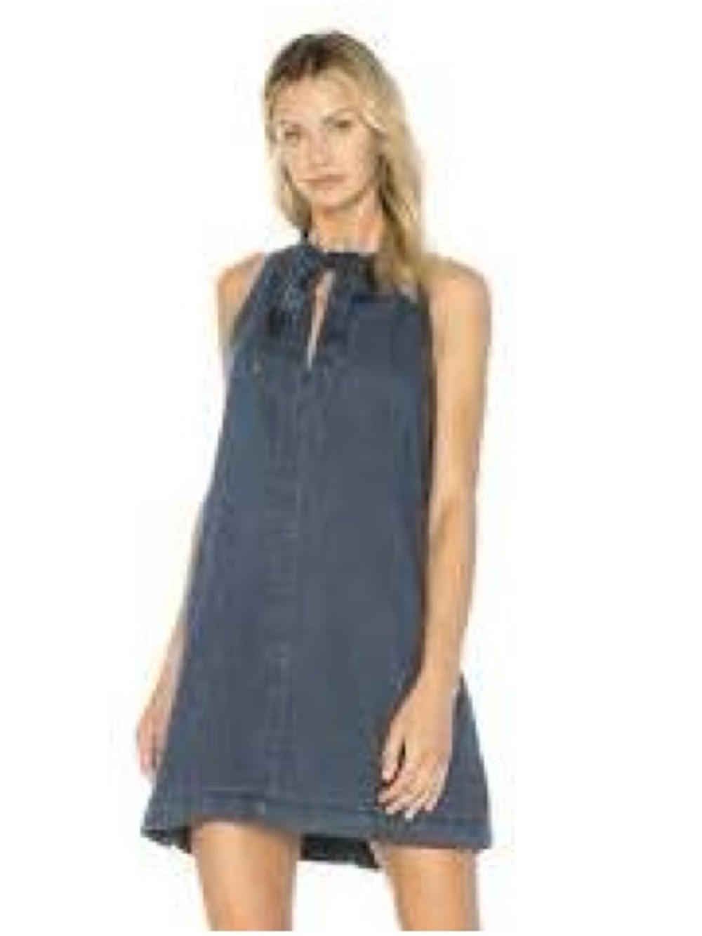 Rails Denim Chambray Sleeveless Rhiannon Mini Dress - Dark Vintage Wash